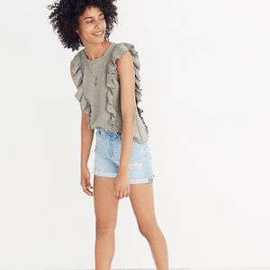 Madewell Ruffled Sweater Tank NWT Size L